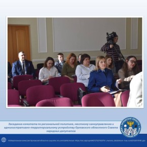 16 марта 2026 года состоялось заседание комитета по региональной политике, местному самоуправлению и административно-территориальному устройству Орловского областного Совета народных депутатов