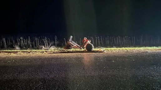 На трассе под Орлом водитель легковушки врезался в мотоблок