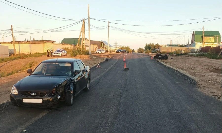 В Орле мотоциклист спровоцировал ДТП и попал в больницу