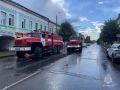 В Орловской области тушили подъезд двухэтажного дома