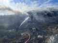 В Мценске целый день тушили пожар на полигоне ТБО