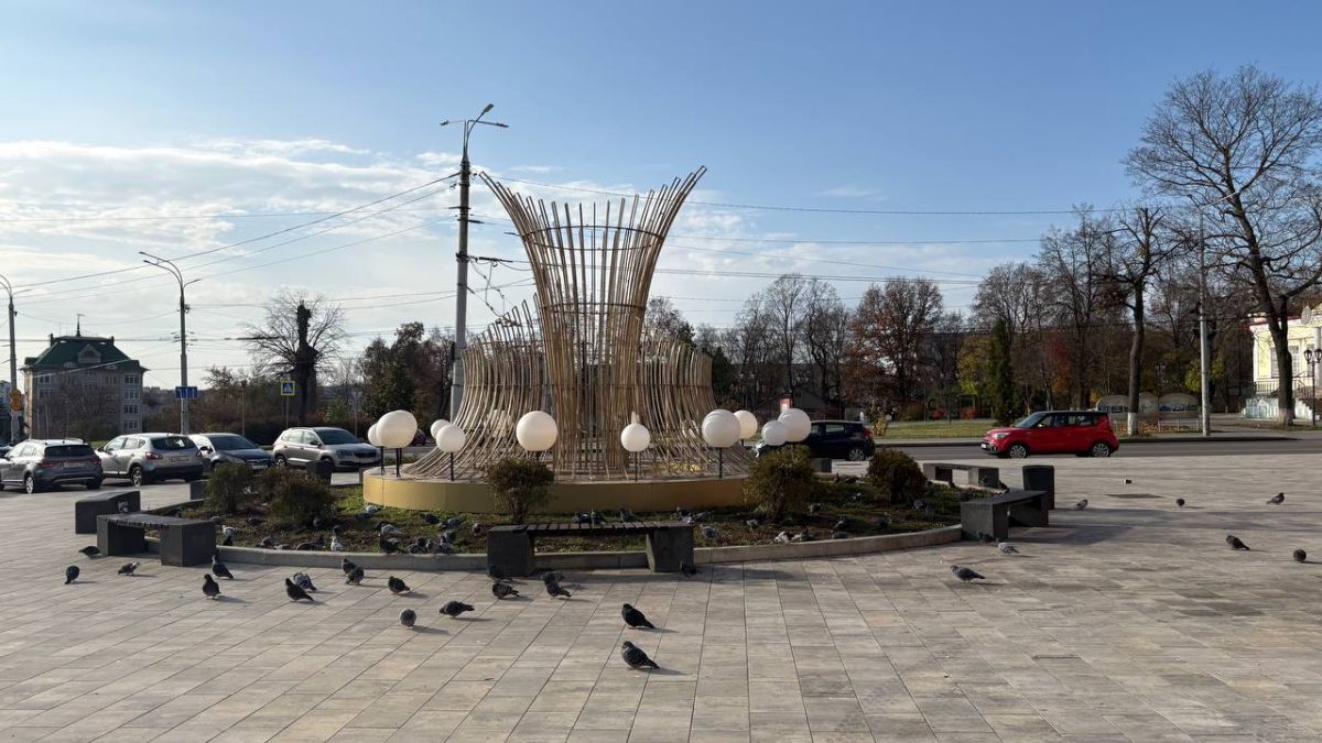 В Орле возле Тургеневского моста на клумбе высадили 11 туй В Орле возле Тургеневского моста на клумбе высадили 11 туй